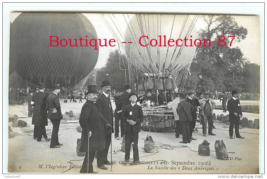 RARE - SANTOS DUMONT - COUPE GORDON BENNETT 1906 - SERIE COMPLETE 10 CARTES - BALLON - MONTGOLFIERE - Luchtballon