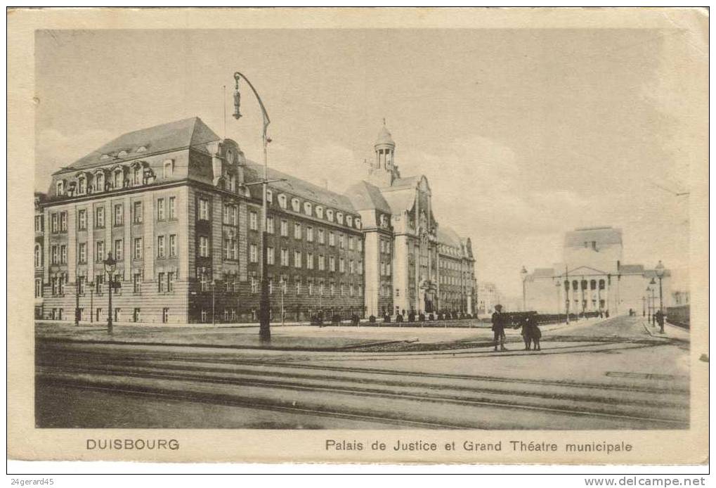 CPSM DUISBURG (Allemagne - Rhénanie Du Nord Westphalie) - Palais De Justice Et Grand Théâtre - Duisburg