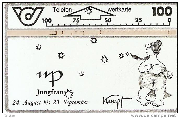 TARJETA DE AUSTRIA DEL HOROSCOPO VIRGO (ZODIACO) - Sternzeichen