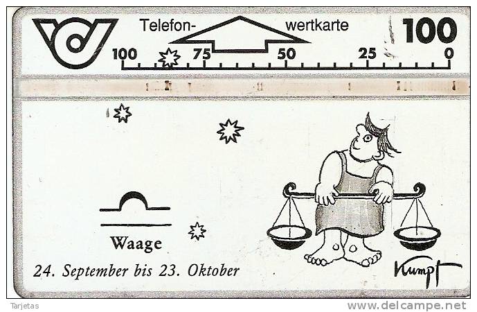 TARJETA DE AUSTRIA DEL HOROSCOPO LIBRA (ZODIACO) - Sternzeichen