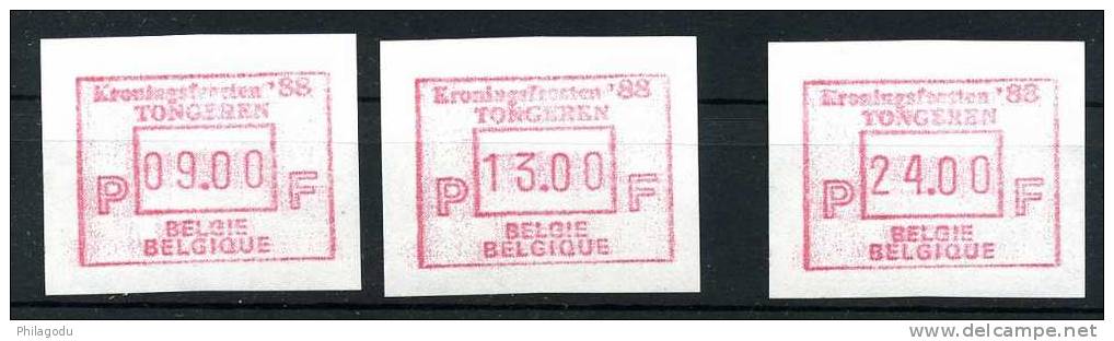 Kroningsfeesten TONGEREN 1988  ++    ATM 71 **   Série De 3  ++   Cote 20 Euros - Andere & Zonder Classificatie