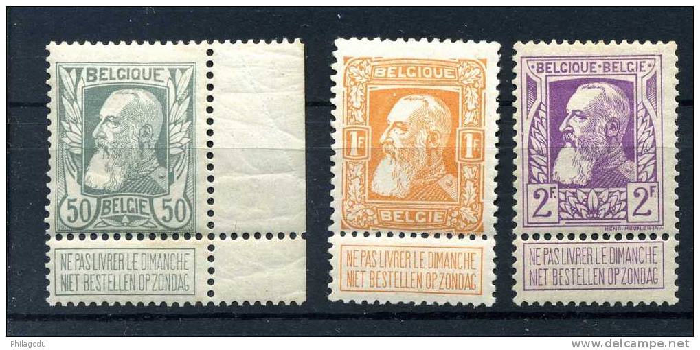 74/80** SANS CHARNIERE Garantie Gomme Originale Sans Défaut   Cote 2450,- Euro - 1905 Grosse Barbe