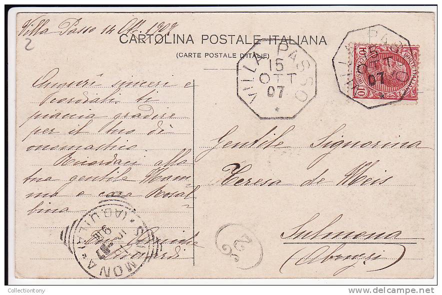 TERAMO - VILLA COMUNALE - LAGHETTO - FP - VIAGG. 15/10/1907 - Teramo