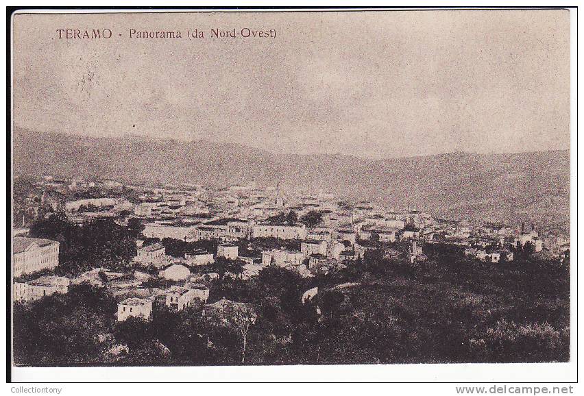 TERAMO - PANORAMA DA NORD - OVEST - FP - VIAGG. 27/07/1923 - Teramo
