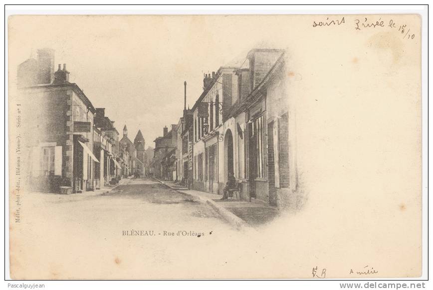 CPA BLENEAU - RUE D'ORLEANS - Bleneau