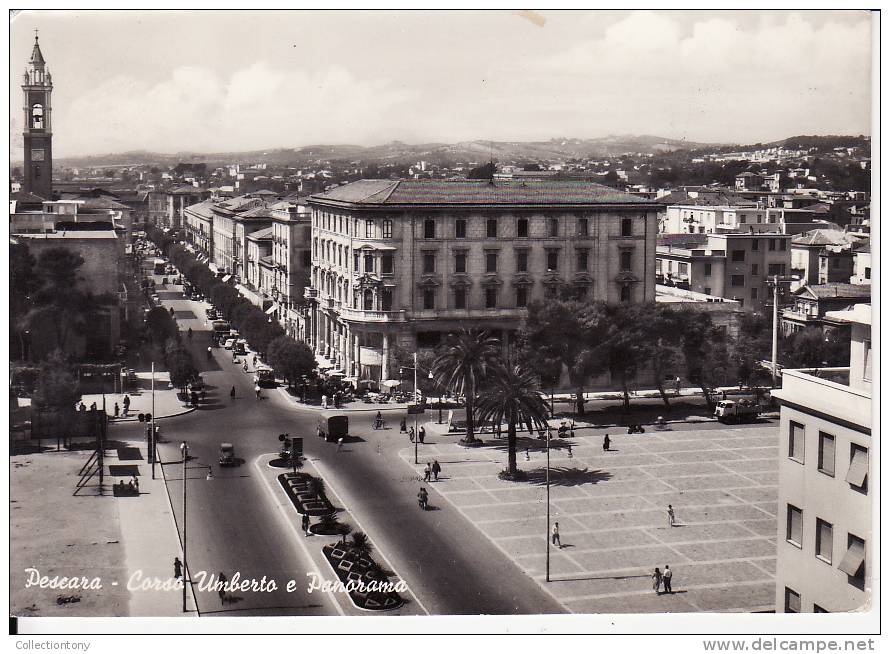 PESCARA - CORSO UMBERTO E PANORAMA - FG - LUCIDO - VIAGG. - Pescara