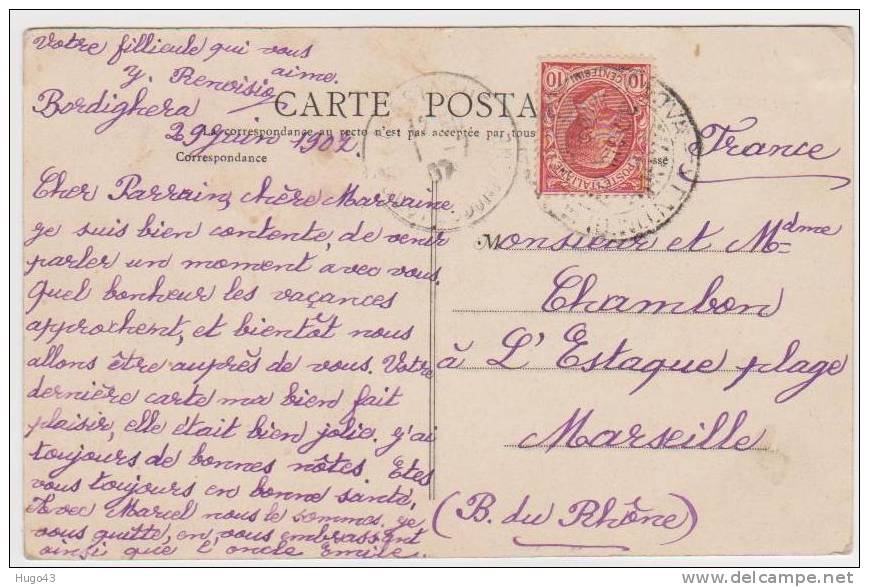MONACO EN 1902  (RECTO/VERSO) - PALAIS DU PRINCE - Sonstige & Ohne Zuordnung