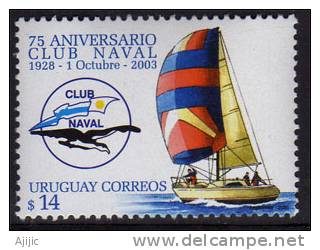 Club Naval De Montevideo. (Voilier) . 1 T-p Neuf **  URUGUAY   Annee 2003 - Uruguay