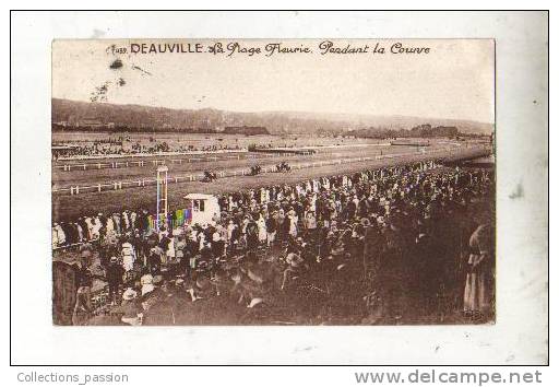 Cp, 14, Deauville, Pendant La Course, Voyagée - Deauville