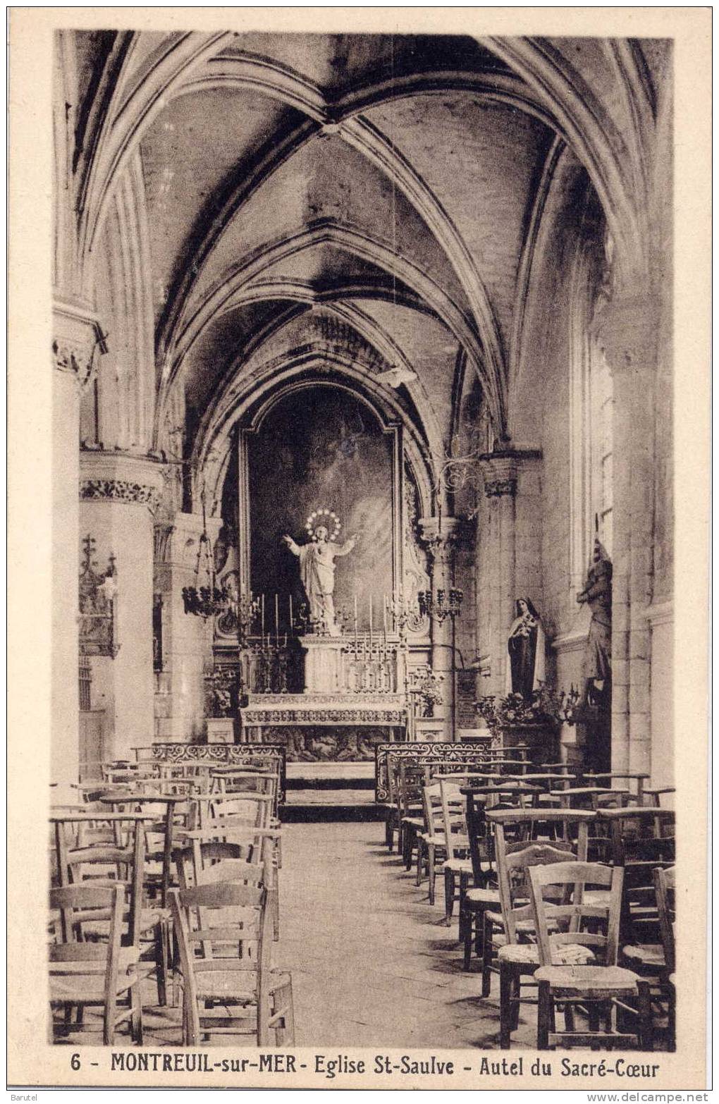MONTREUIL SUR MER - Eglise Saint-Saulve. Autel Du Sacré-Coeur - - Montreuil