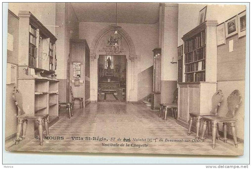 MOURS     -     Villa Régis, Vestibule De La Chapelle( Voir Plan Dos Carte). - Mours