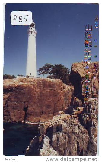 Télécarte Japon PHARE (285)  Telefonkarte Japan LEUCHTTURM * VUURTOREN LIGHTHOUSE LEUCHTTURM FARO FAROL Phonecard - Fari