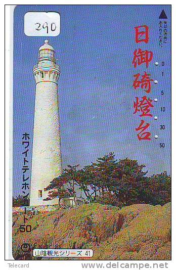 Télécarte Japon PHARE (290) Telefonkarte Japan LEUCHTTURM * VUURTOREN LIGHTHOUSE LEUCHTTURM FARO FAROL Phonecard - Leuchttürme