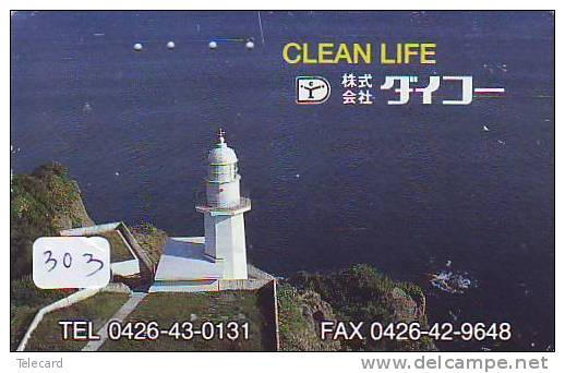 Télécarte Japon PHARE (303) Telefonkarte Japan LEUCHTTURM * VUURTOREN LIGHTHOUSE LEUCHTTURM FARO FAROL Phonecard - Leuchttürme