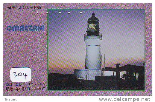 Télécarte Japon PHARE (304) Telefonkarte Japan LEUCHTTURM * VUURTOREN LIGHTHOUSE LEUCHTTURM FARO FAROL Phonecard - Leuchttürme