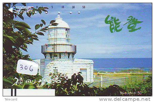 Télécarte Japon PHARE (306 FRONTBAR Telefonkarte Japan LEUCHTTURM * VUURTOREN LIGHTHOUSE LEUCHTTURM FARO FAROL Phonecard - Lighthouses