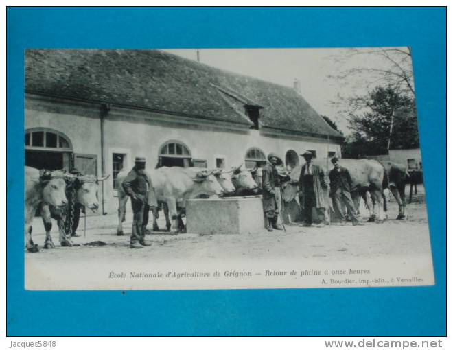 78) Grignon - école Nationale D´agriculture - Retour De Plaine à Onze Heures  - Année 1900 -  EDIT . Bourdier - Grignon