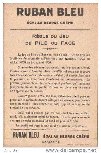 Margarine RUBAN BLEU Jeu De PILE Ou FACE - Autres & Non Classés