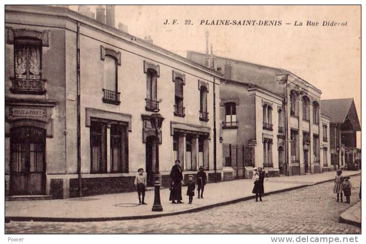 J. B. 22  LA PLAINE SAINT-DENIS   La Rue Diderot    23.04.1929 - Non Classés