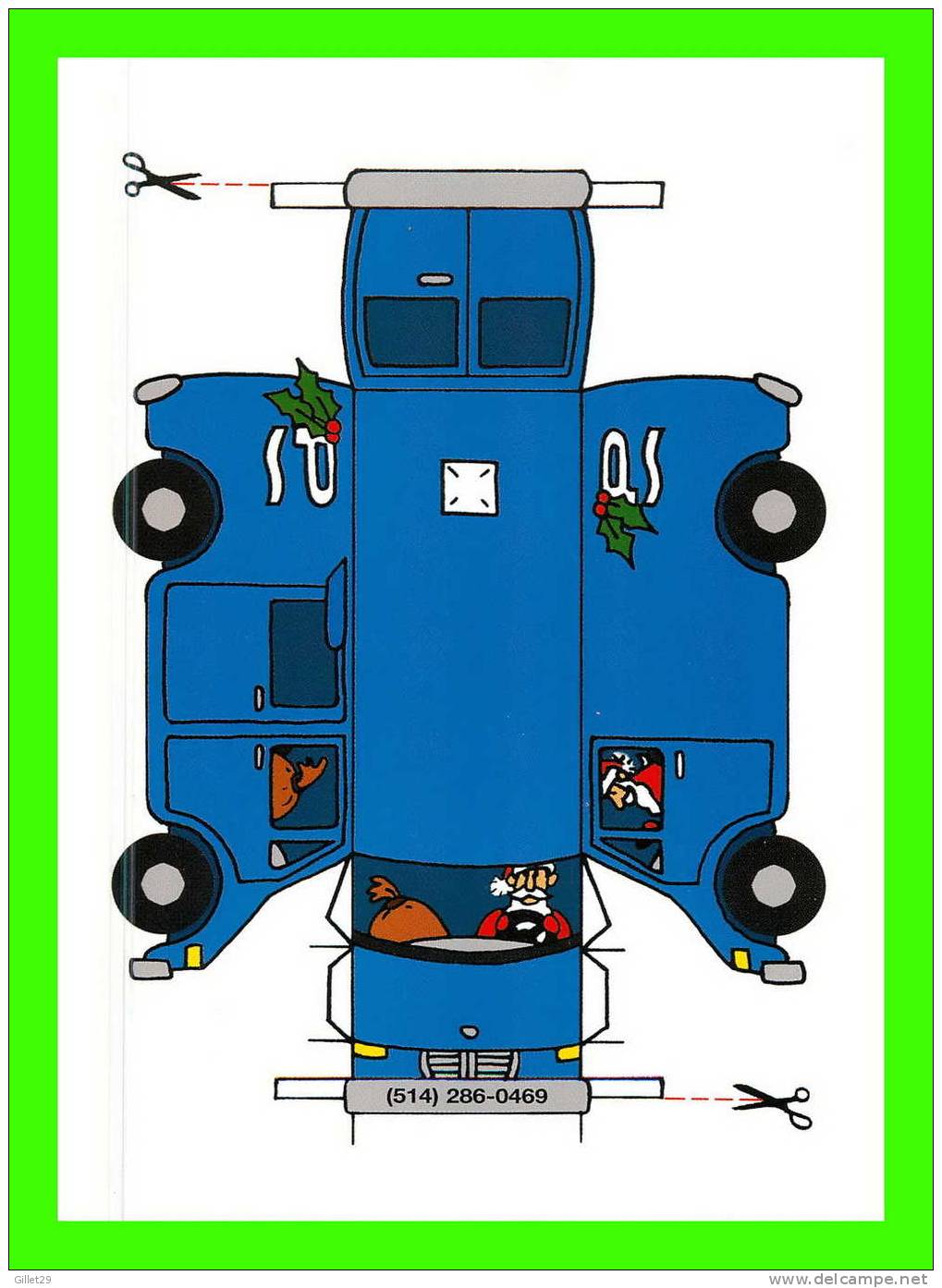 CAMION À DÉCOUPER - PUBLICITÉ-SAUVAGE - ILLUSTATEUR, THIBAUD 1998 - DIMENSION 13 X 18 Cm - - Trucks, Vans &  Lorries