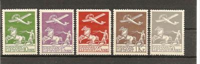 DKMi.Nr.143-45 + 180-81/ DÄNEMARK - Flugzeug über Pflügendem Bauer , Satz Kompl.** - Unused Stamps