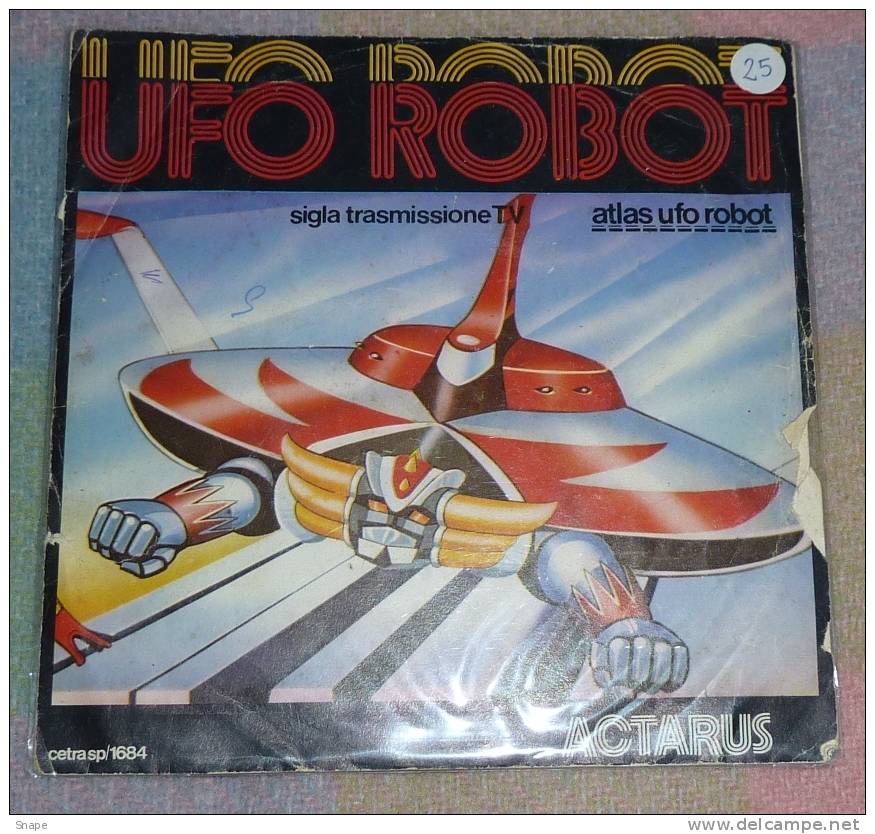 ATLAS UFO ROBOT GOLDRAKE SIGLA ORIGINALE 45 GIRI - ACTARUS - Bambini