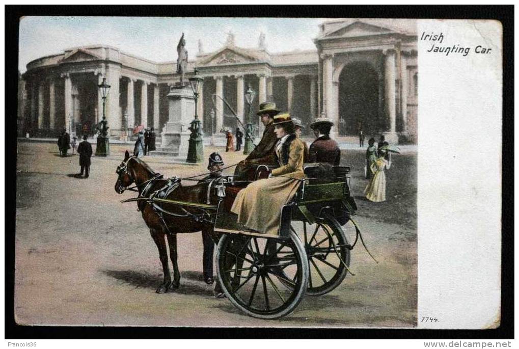 Irish Jaunting Car - 1744 - Back Is Stamped And Written - Autres & Non Classés