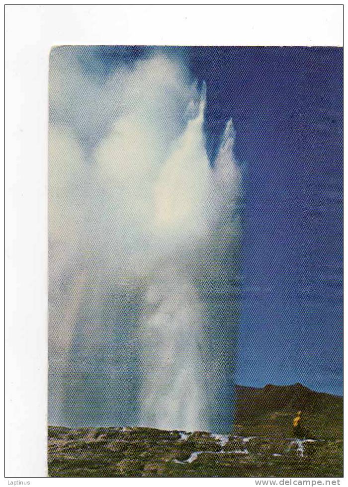 THE GREAT GEYSIR RAISES INTERMITTENTLY AND IRREGULARLY A FOUNTAIN OF WATER AND STEAM TO A HIGHT UP TO ABOUT - Island