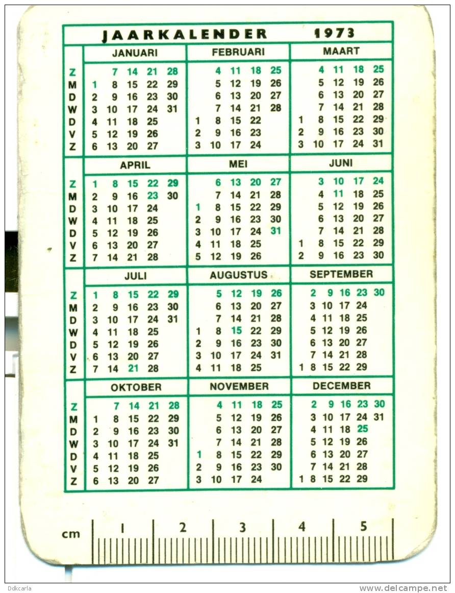 Zakkalender - Gazet Van Antwerpen - Gazet Van Mechelen - 1973 - Petit Format : 1971-80