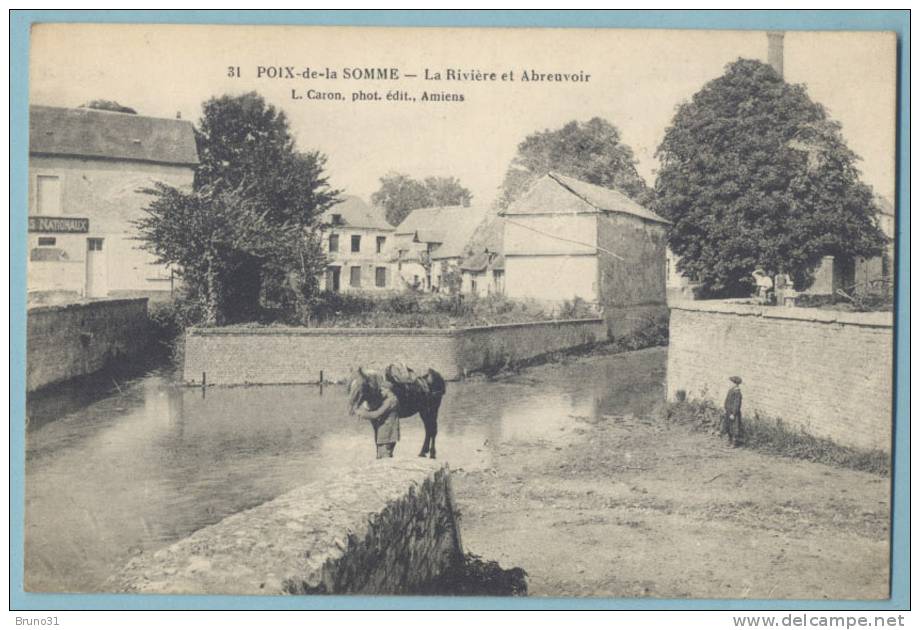 POIX : Rivière Et Abreuvoir , Animée . - Poix-de-Picardie