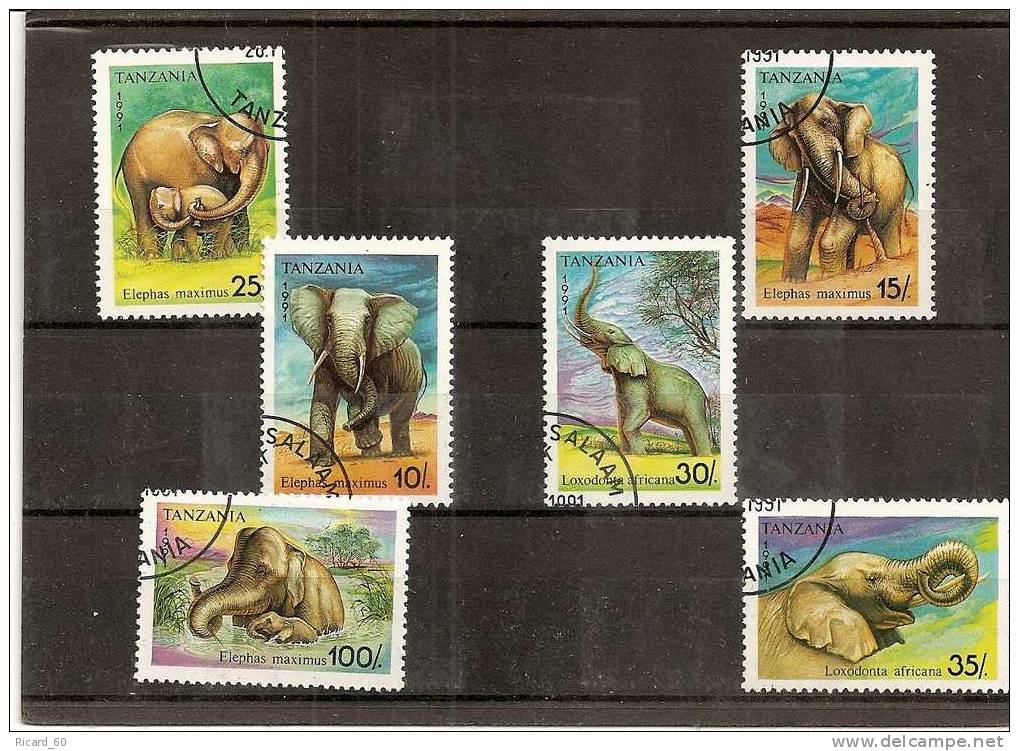 Série Oblitérée De Tanzanie, éléphants1991 - Elefanten