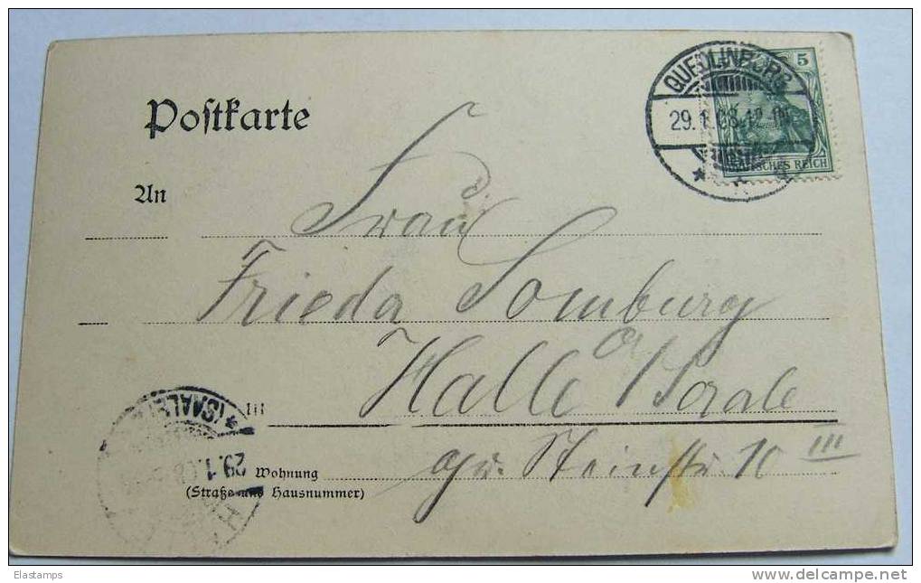 == Quedlingburg,  1908  Denkmal , Offiziel Festpostkarte - Monumentos