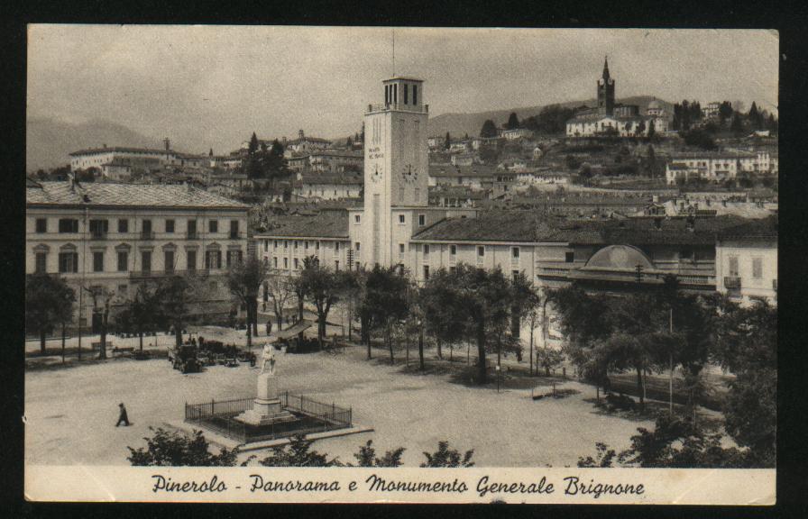 3350-PINEROLO(TORINO)-MONUMENTO GENERALE BRIGNONE-1935-FP - Altri & Non Classificati
