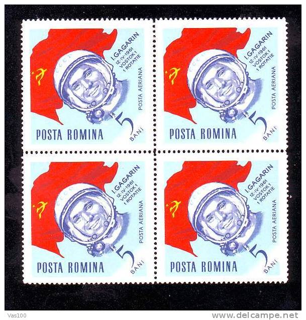 Romania  1963 Espace VOSTOK 1 I. GAGARIN 4X ** MNH. - Europe