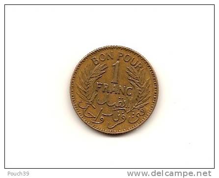 Tunisie Bon Pour 1 Franc 1941 - Tunisia