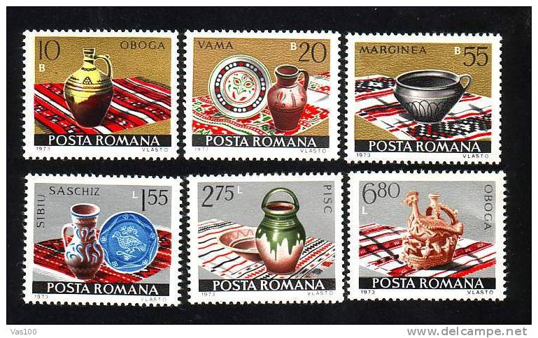 Romania  1973 PORCELAINE ** MNH Full Set. - Porcelaine