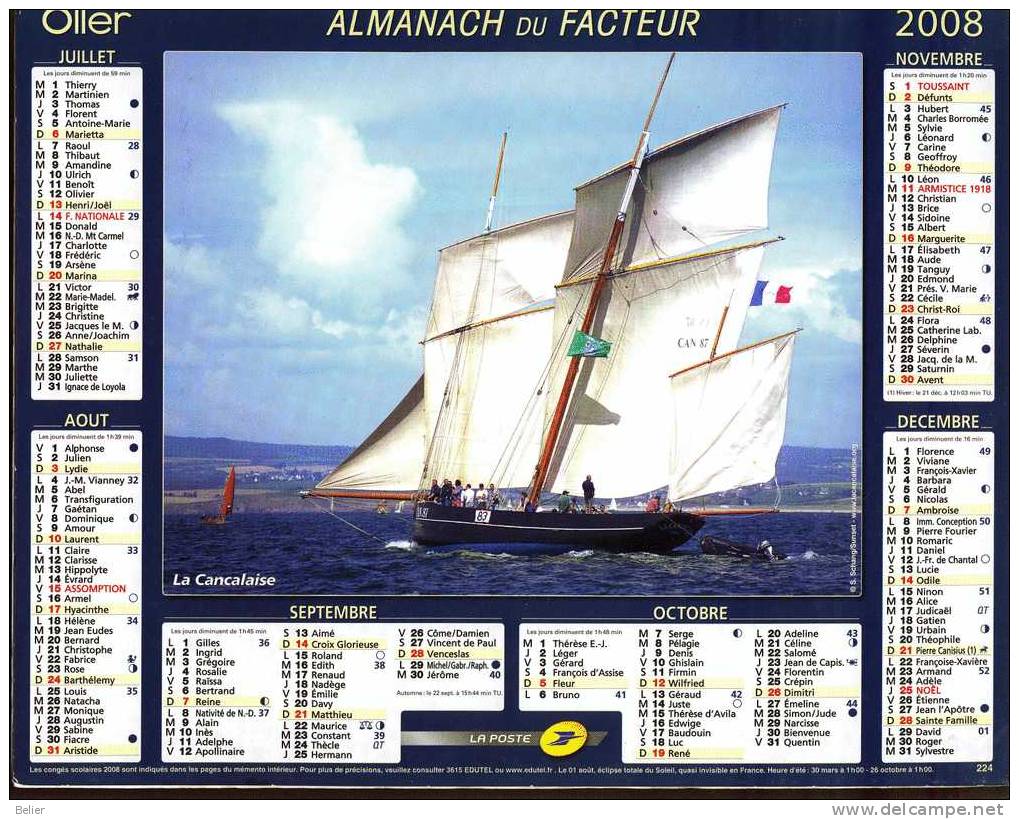 CALENDRIER ALMANACH 2008 - Grossformat : 2001-...