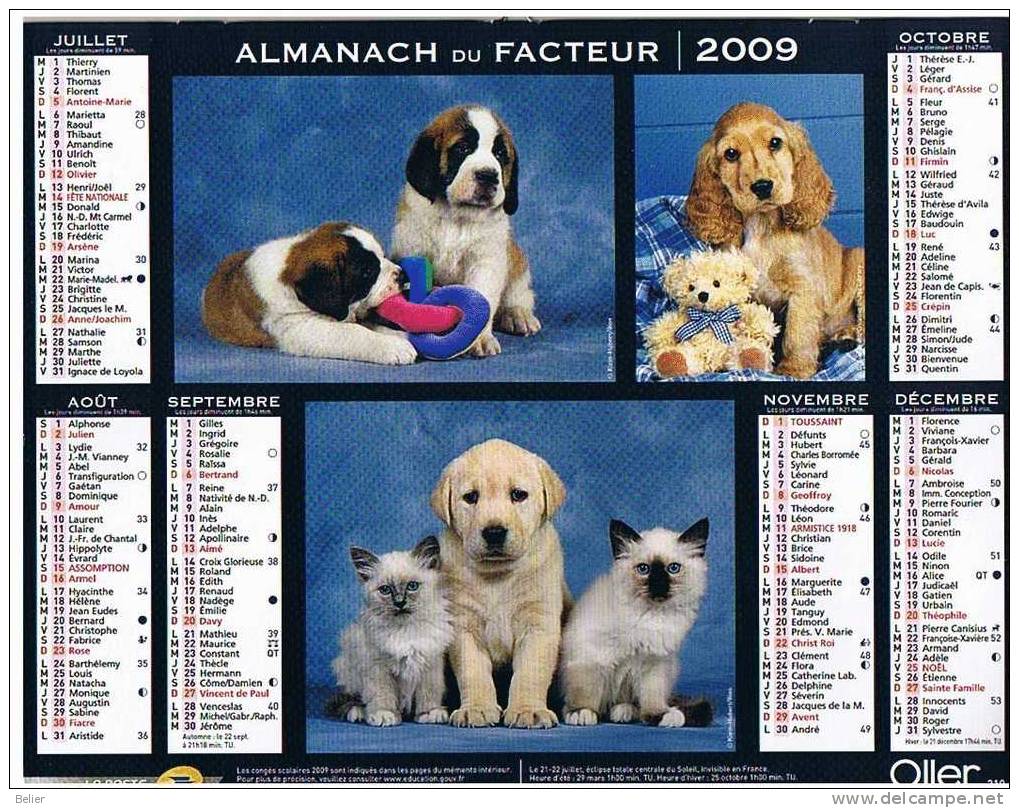 CALENDRIER ALMANACH 2009 - Big : 2001-...