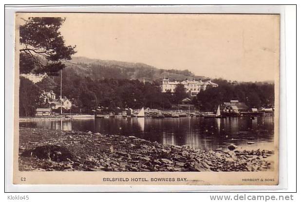 Angleterre BELSFIEL HOTEL - BOWNESS BAY  -  Vue Prise Du Bord Du Lac - Herbert & Son - CPA Glacée - Other & Unclassified