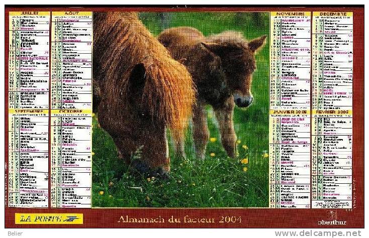CALENDRIER ALMANACH 2004 - Formato Grande : 2001-...