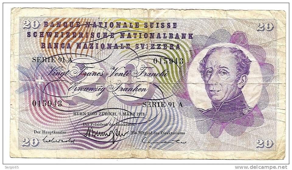 20 Franken 1973 - Schweiz
