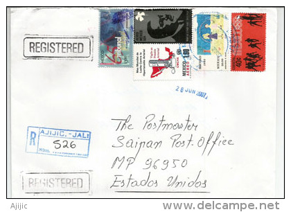 Registered Letter Addressed To Saipan Island (Northern Mariana Islands) From Mexico - Mariannes