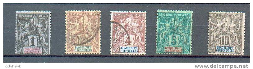 GUAD 191 - YT 27 à 33 - 36-37 Obli - Used Stamps