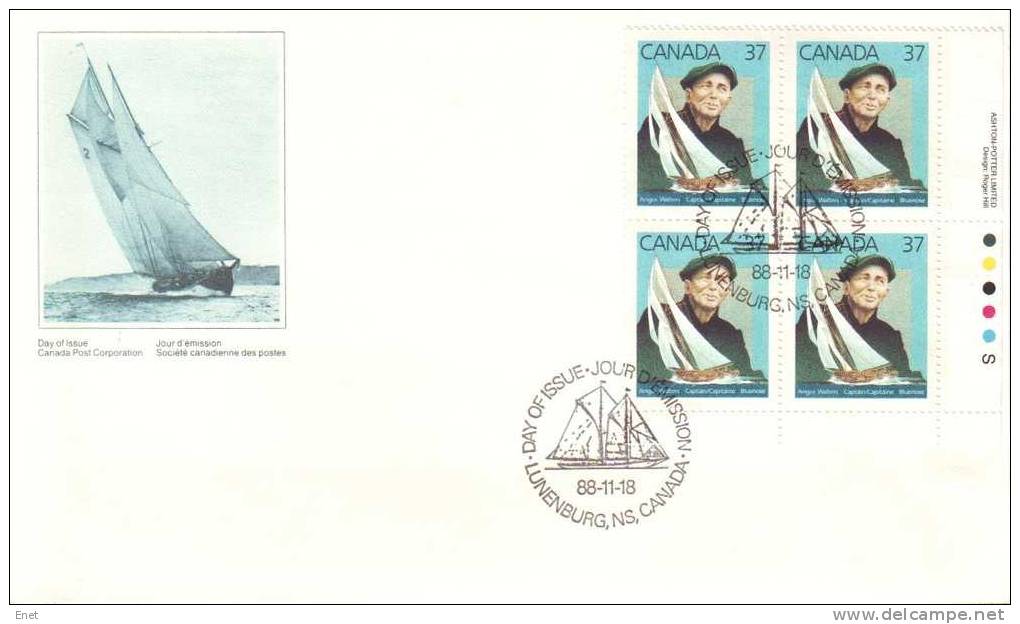 Schiffe Schepen - Kanada Canada -  A. Walters, Seemann; Schoner „Bluenose“ - MiNr 1115 - Schiffe