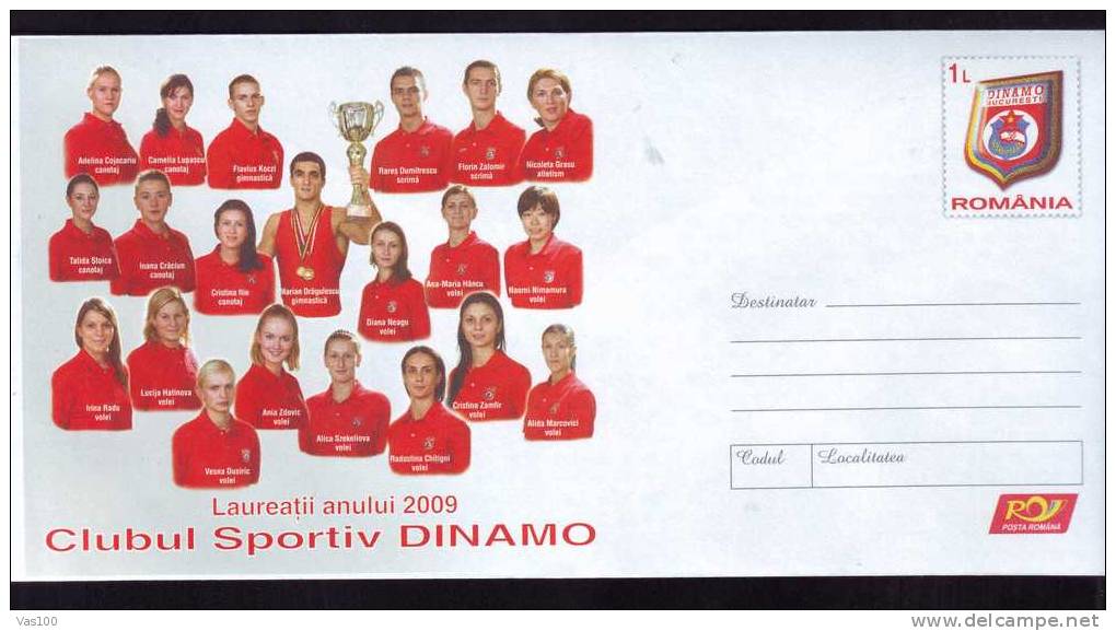 DINAMO BUCHAREST,cover Stationery 2009;Escrime,Rowing,Volley-Ball,winners 2009! - Volley-Ball