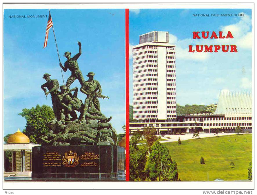 ASIA-131    MALAYA -KUALA LUMPUR : 2-picture Postcard - Malesia