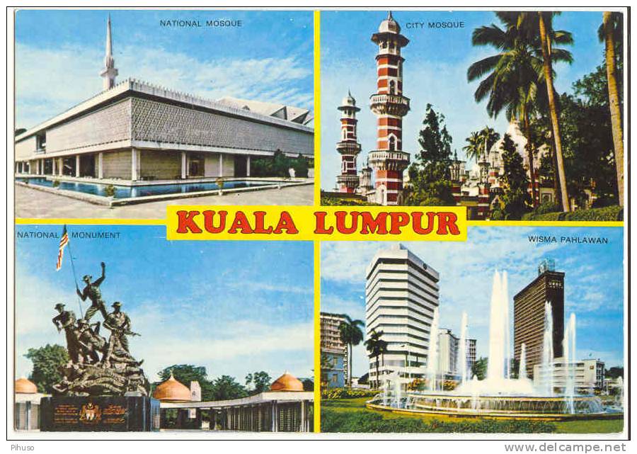 ASIA-130    MALAYA -KUALA LUMPUR : 4-picture Postcard - Malaysia