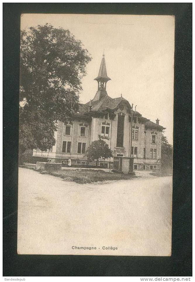 Suisse VD Vaud - CHAMPAGNE - Le Collège ( Ed. G. Lugrin ) - Champagne