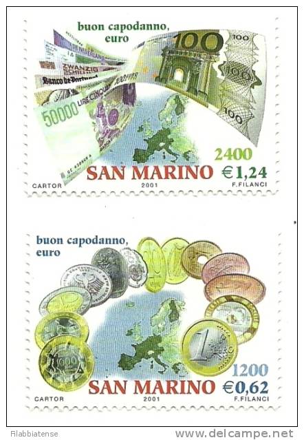 2001 - 1823/24 Benvenuto Euro   ++++++ - Ongebruikt