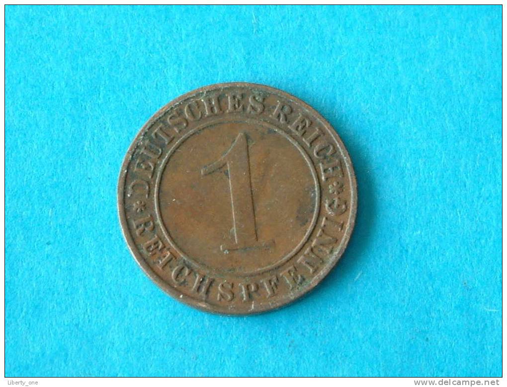 1936 D - 1 REICHSPFENNIG - KM 37 ( For Grade, Please See Photo ) ! - 1 Reichspfennig